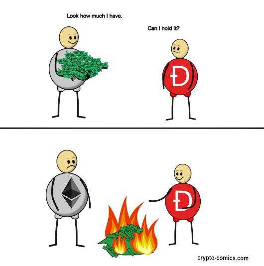 The DAO가 Ethereum의 돈을 태우는 것을 묘사한 2016년의 바이럴 만화 The DAO가 Ethereum의 돈을 태우는 것을 묘사한 2016년의 바이럴 만화